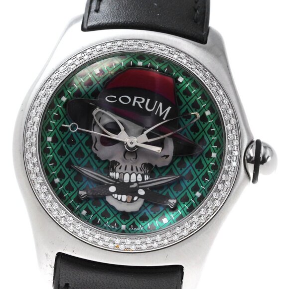 CORUM Bubble gang 08.0004 Bezel Diamond green Dial Automatic Men's Watch_845304 - Picture 1 of 6